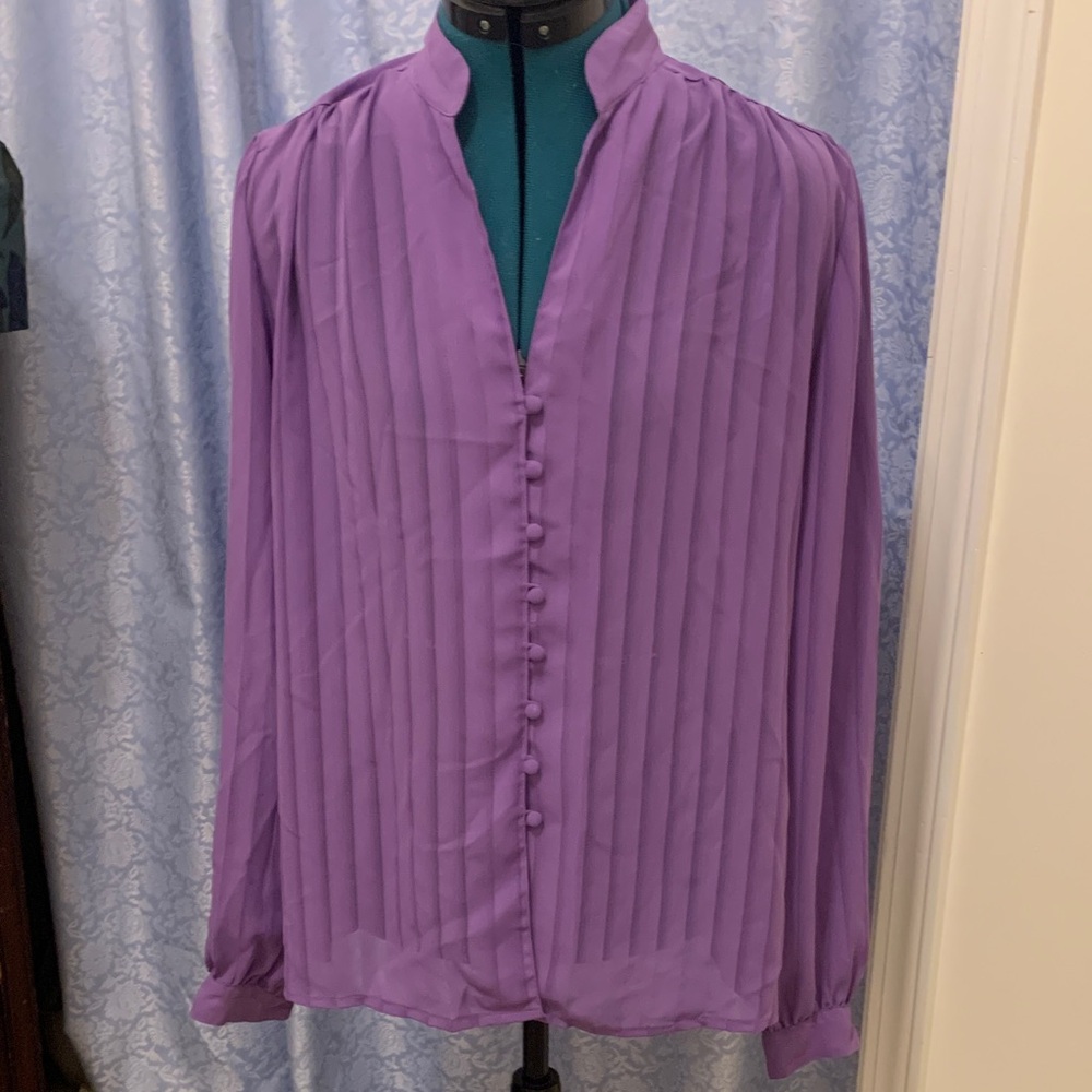 Vintage 80’s JCPenney Sheer Purple Top
